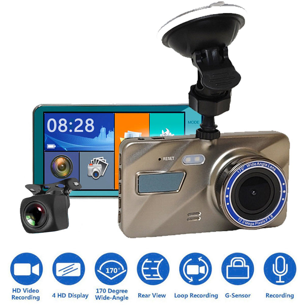 4th Gen Dual DVR Dash Cam with Touch Screen - 2 Cam System