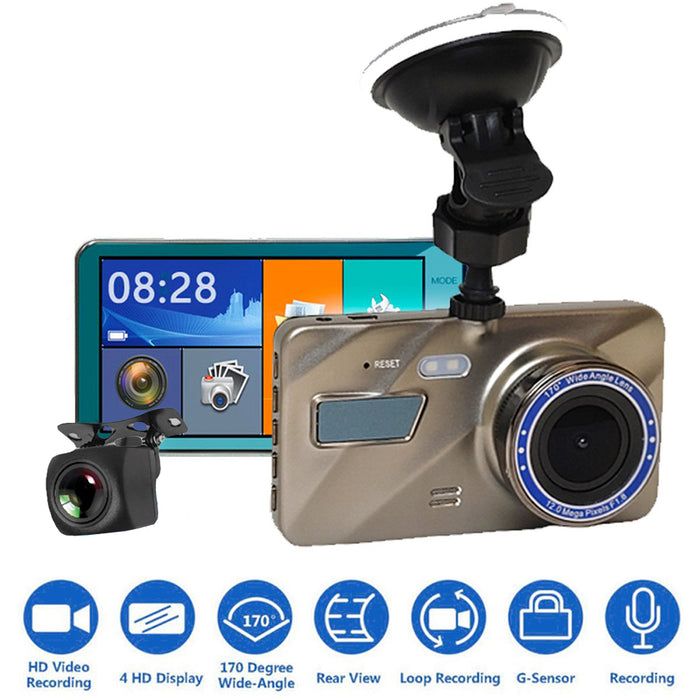 4th Gen Dual DVR Dash Cam with Touch Screen - 2 Cam System