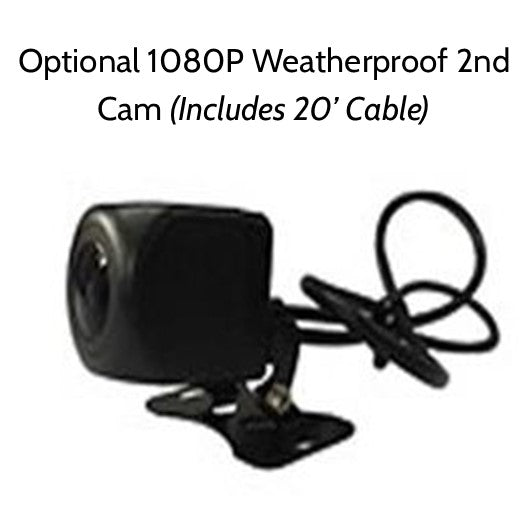 DISCONTINUED TD Prime 1080P 1-2 Cam Dash Cam - Includes 1 Cam, can add 2nd 1080P Cam