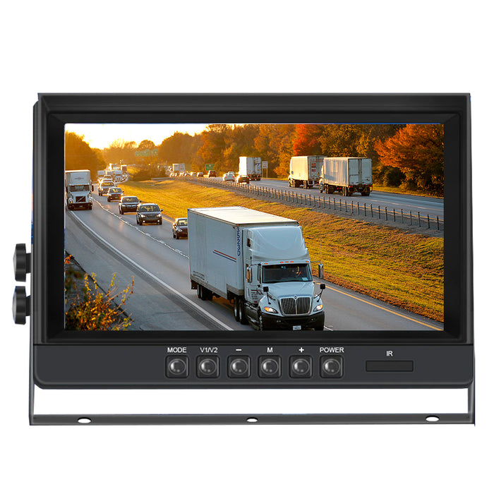 Monitor 9" Quad Screen WIRED LCD with DVR (Replacement 9" LCD, no cameras)