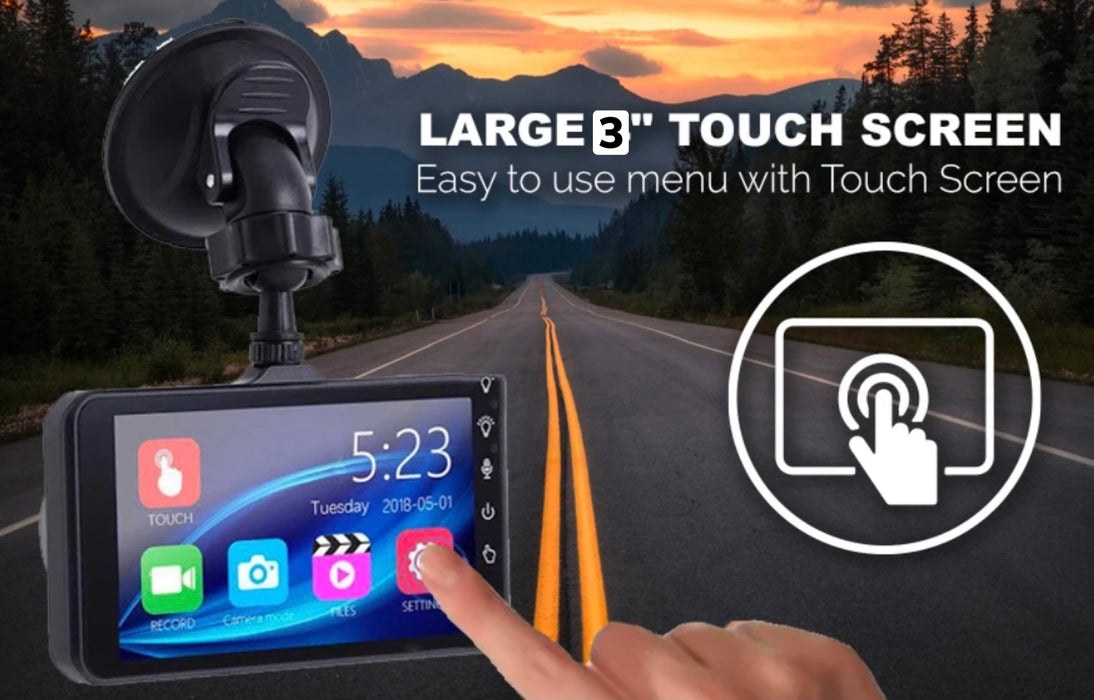 4th Gen Dual DVR Dash Cam with Touch Screen - 2 Cam System