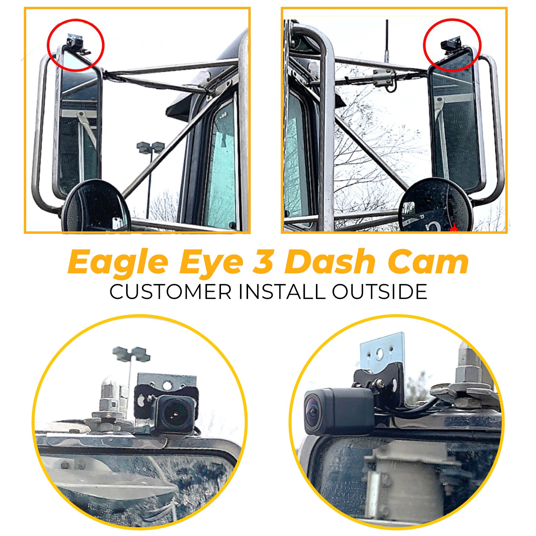 TD 2nd Gen 2K EagleEye 3 Cam GPS Dash Cam System - Record 3 Viewpoints Now With Wifi