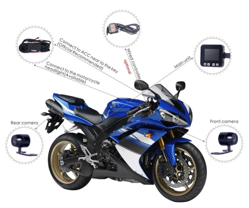 MotoProCam2 - Waterproof Dual Motorcycle Cam System w/ WIFI
