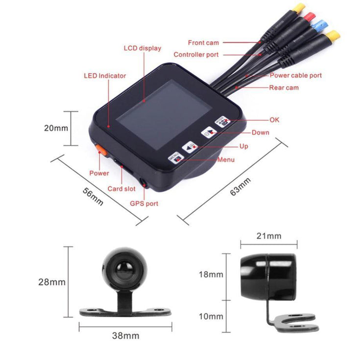 MotoProCam2 - Waterproof Dual Motorcycle Cam System w/ WIFI
