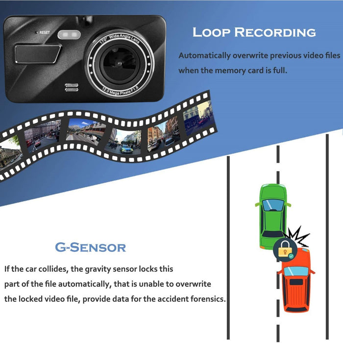 QUAD 2nd Gen Prime AHD Dash Cam with Touch Screen, Optional 2nd Camera