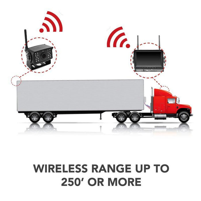 Top Dawg 2nd Gen Wireless Backup Camera System with 7 inch LCD - Up to 4 Cameras