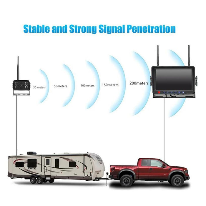 Top Dawg 2nd Gen Wireless Backup Camera System with 7 inch LCD - Up to 4 Cameras