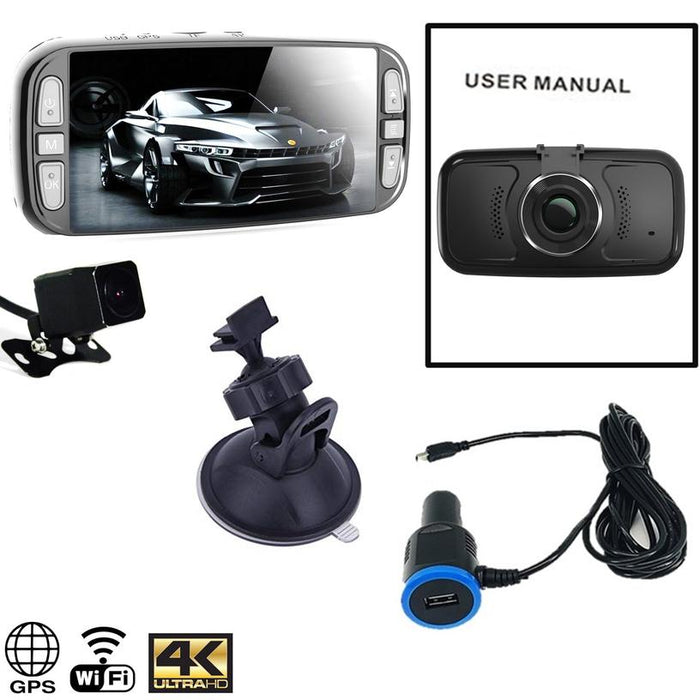 4K Pinnacle Touch Screen WIFI/GPS Dash Cam