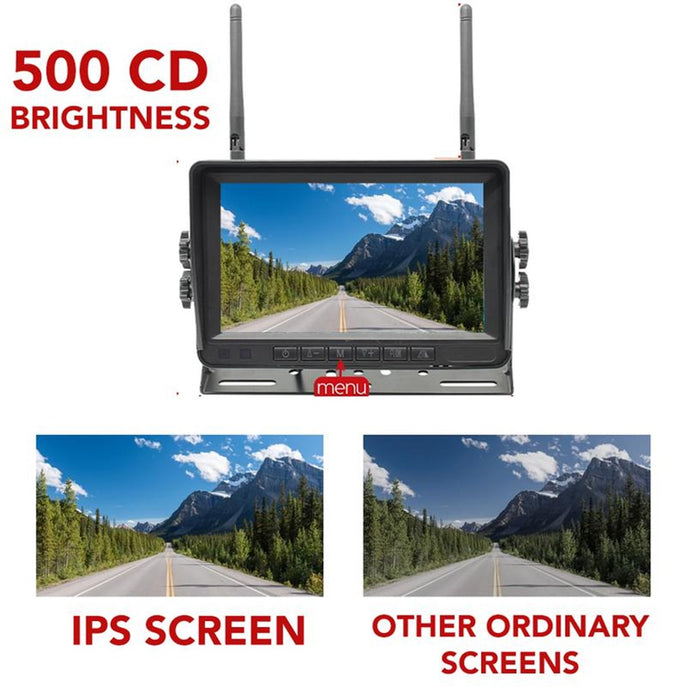 Top Dawg 2nd Gen Wireless Backup Camera System with 7 inch LCD - Up to 4 Cameras