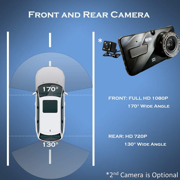 2nd Gen Prime AHD Dash Cam with Touch Screen, Optional 2nd Camera