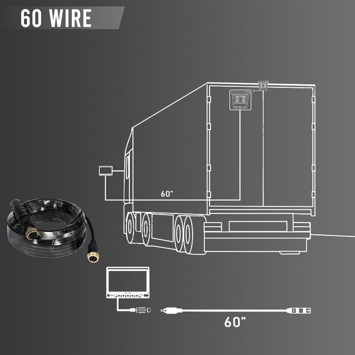 Top Dawg EagleEye Waterproof 7in Monitor with 1080P Waterproof Wired Backup Camera