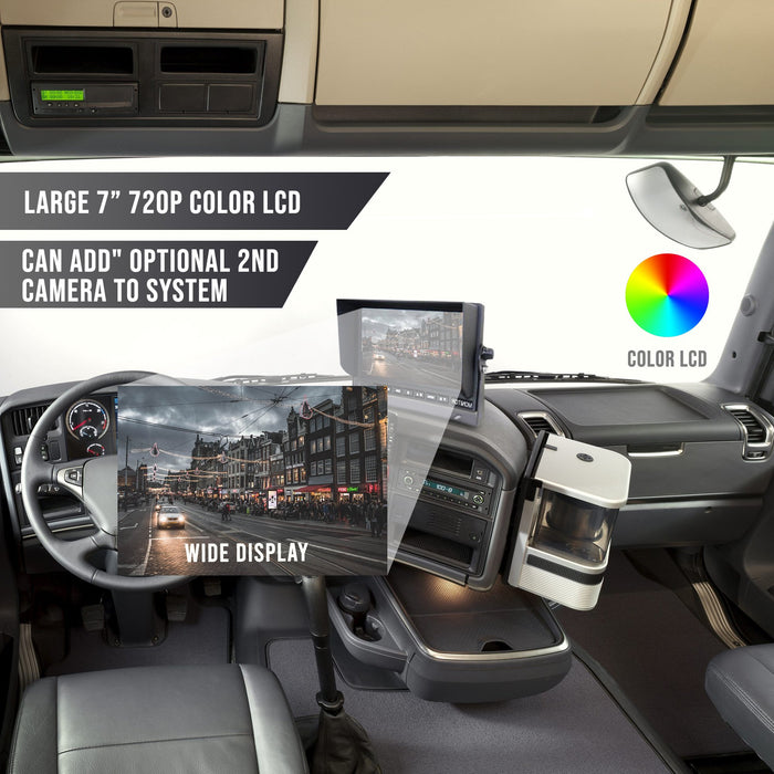 1st Gen Wired Backup Camera for Trucks, Heavy Duty, 7" LCD - DISCONTINUED