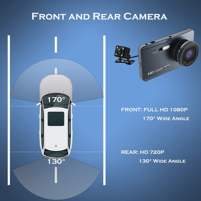 Prime AHD Dash Cam with Touch Screen, Optional 2nd Camera
