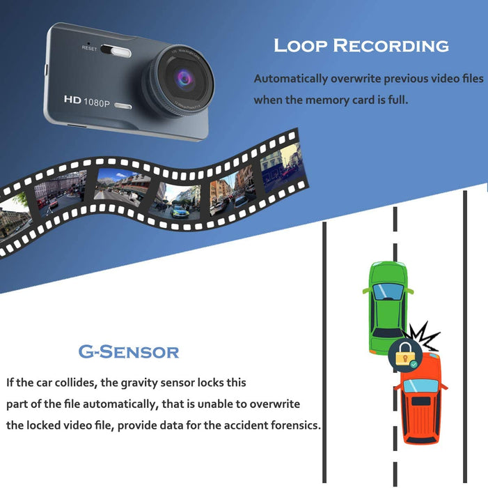 Prime AHD Dash Cam with Touch Screen, Optional 2nd Camera